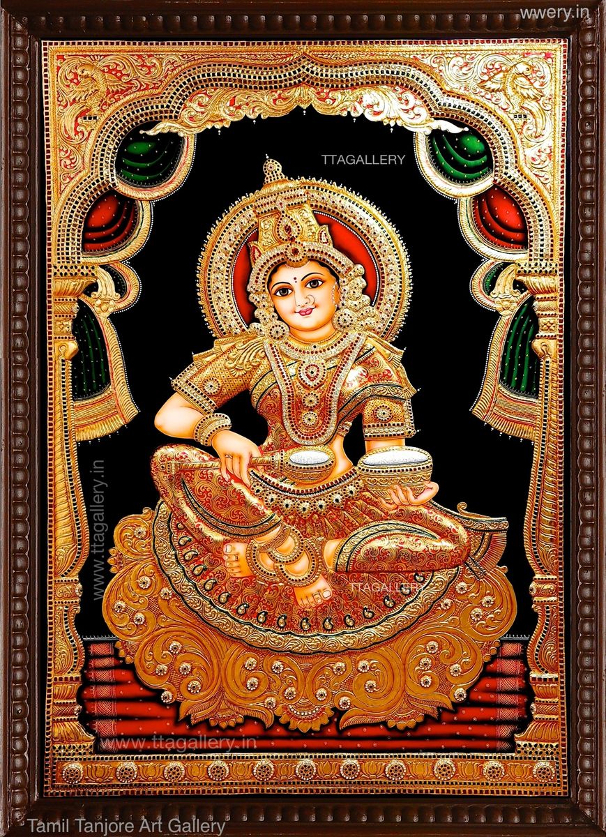 Annapoorani 3D Embossed Tanjore Painting